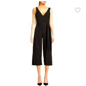 NWT SZ 2 Sam Edelman Black Cropped Jumpsuit